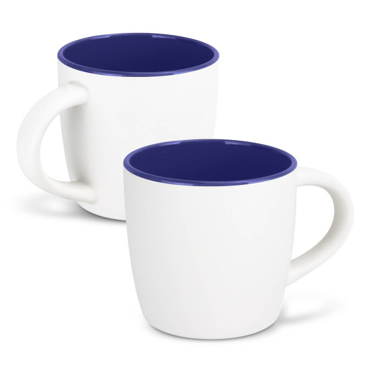 White Dark Blue Fitzroy Coffee Mugs